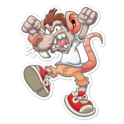 Angry Rat Sticker Angry Rat Mouse Sticker Decal | eBay