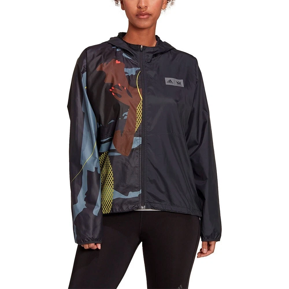 Adidas Run TM Fast HM2625 Running Jacket Hooded Reflective - Size Medium