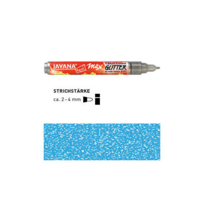 Kreul Javana Stoffmalstift texi mäx GLITTER Hellblau Glitzerstift 