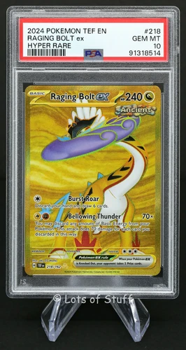 PSA 10 GEM MINT Raging Bolt ex Ultra Rare Temporal Forces Pokemon 218/162  -14