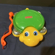 1999 Fisher Price Musical Turtle & Snake Tambourine Drum Preschool Music Toy