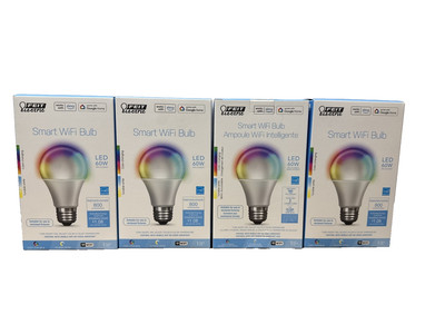 Feit Smart Wifi 60-Watt Eq A19 Color-Enhancing Dimmbar LED Glühbirne 4 Packung