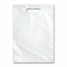 Die Cut Handle Plastic Bags with handle Merchandise Low Density Large 15x18x4