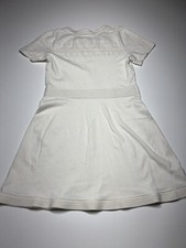 Loft Sweater Dress Womens Size Medium Cream Short Sleeve Knit Short Casual