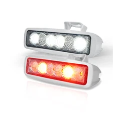 2x Genuine Marine | Dual Color White & Red | LED Boat Spreader Flood Deck Light