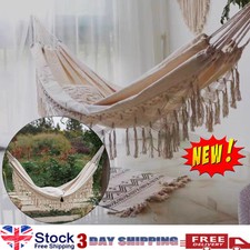 Double Boho Tassel Nest Hammock Swing Chair Outdoor / Indoor Garden Bivouac Xmas