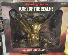 D D 5E Icons of the Realms Case of 2 Adult Gold Dragon Premium Figures 2021 WOTC