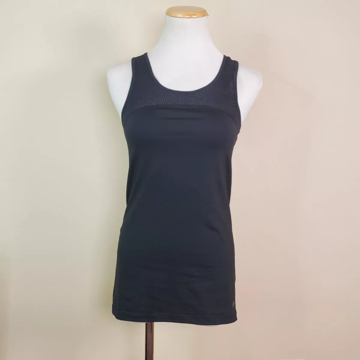 Nike Pro Tank Top Womens Medium Black Racerback Polyester