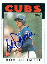 Bob Dernier autographed Baseball Card (Chicago Cubs) 1986 Topps #188