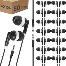50 Pack Bulk School Classroom Earbuds Earphone Headphones for Kids Classroom