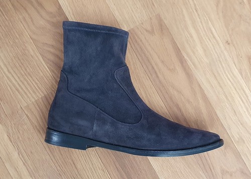 *Unützer* Luxus Stiefeletten Boots Stiefel Gr. 40 Stretch Wildleder grau - Bild 8 von 12