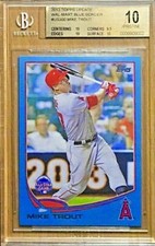 2013 TOPPS UPDATE WALMART BLUE BORDER MIKE TROUT BGS 10 POP 2  #US300 PRISTINE !