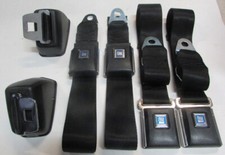 Black Seat Belts For Chevelle 1964-72 Gm A Body Black Seatbelt Front 2 Rears