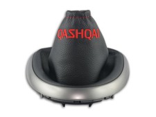 SCHALTMANSCHETTE FÜR NISSAN QASHQAI 2006-2013 SCHALTSACK STICKEREI FADEN ROT