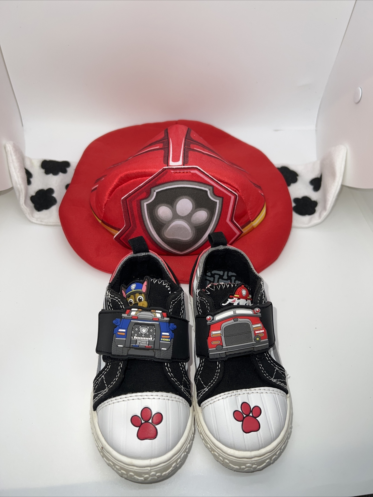 Boy's Paw Patrol Chase & Marshall Casual Toddler Shoes Size 7 And Cap-image