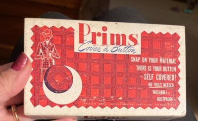 Vintage Prims Prym Cover Your Own Buttons Kit Qty 75 Various Sizes