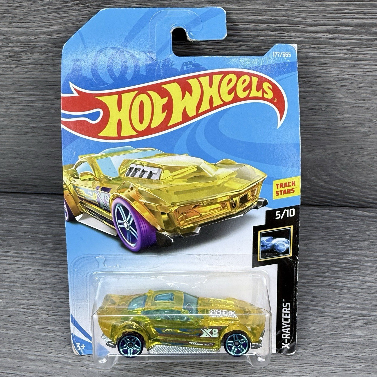 Hot Wheels X-Raycers DRIFT ROD Transparent Yellow 2017 5/10 Car #177 Sealed