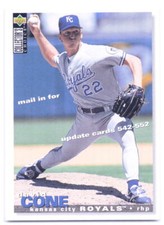 1995 Collector's Choice #TC2 David Cone Update Trade Card Redemptions