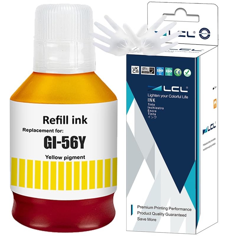 Encre GI-56 jaune 135ml compatible avec imprimantes Canon Maxify Max