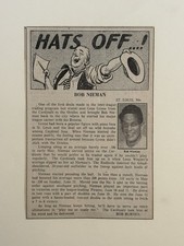 Bob Nieman Hats Off St. Louis Cardinals 1960 Sporting News Baseball 4X6 Panel