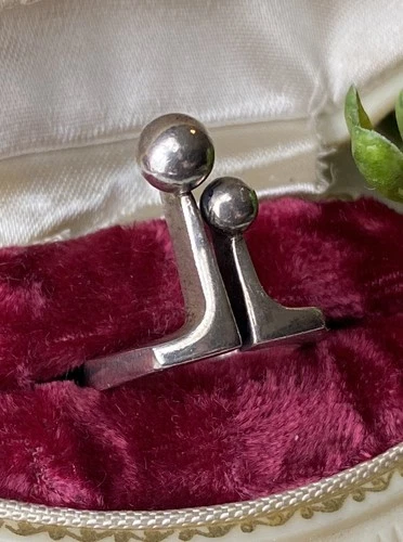 Sterling Silver 925 Modernist Statement Ring Vintage Mid-Century Scandinavian