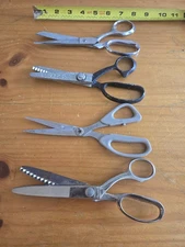 Vintage Lot Of 4 Scissors WISS, Penneys, ELK And Beachwood Ltd. 