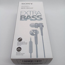 Sony MDR-XB55AP White Extra Bass Wired In-Ear Earbuds with Mic Remote