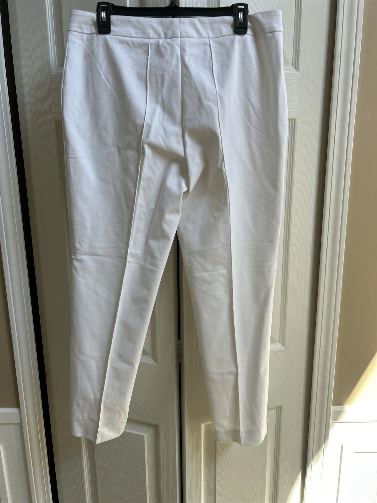 OFF WHITE Pantaloni eleganti Escada Off White US XL 42 pantaloni carriera bottoni alla caviglia