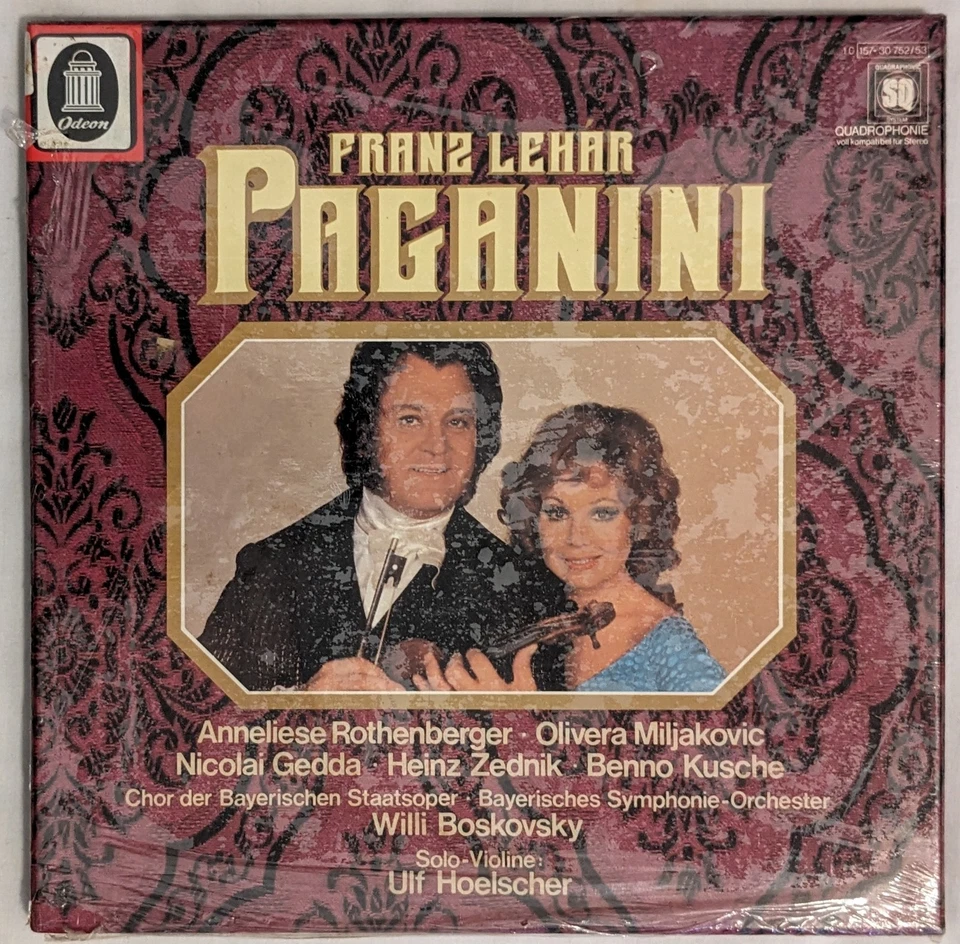 ULF HOELSCHER Lehar PAGANINI quadraphonic 2X LP Odeon QUAD Germany SEALED mint - Image 2 of 4