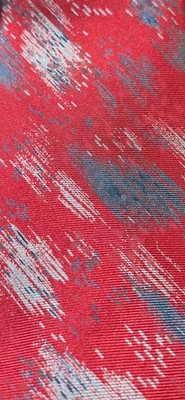 EXCELLENT GUY LAROCHE MENS 100% SILK BURGUNDY (BLUE & WHITE SPLACH) ITALY