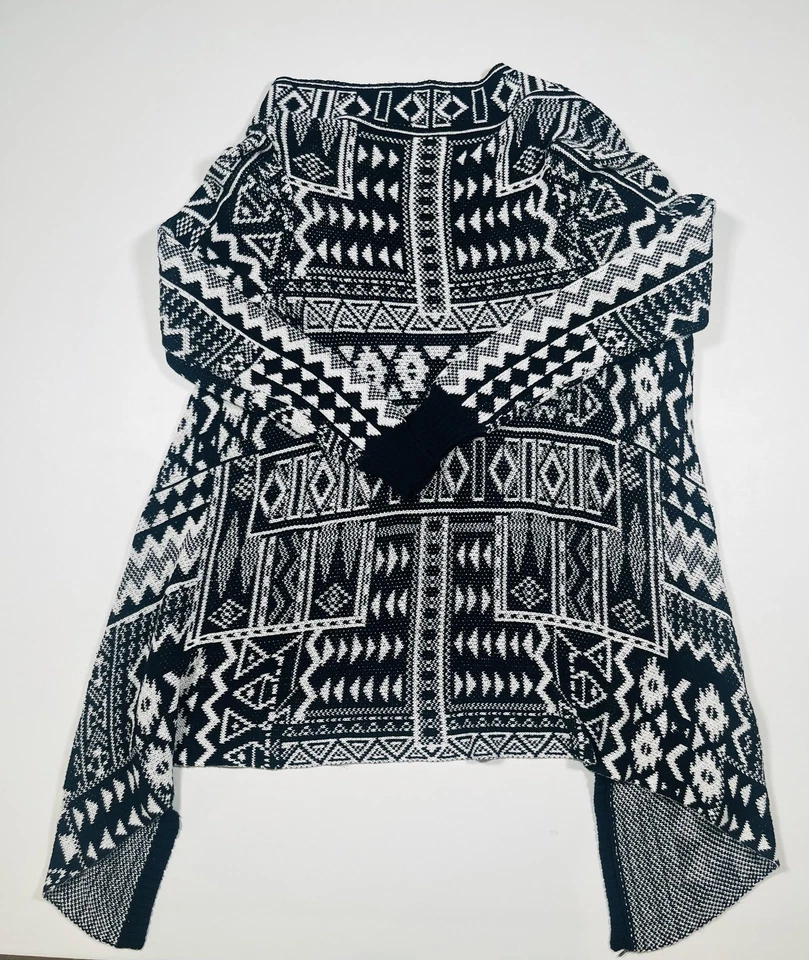 Mossimo Supply Co Sweater Womens Medium Aztec Open Front Cardigan Knit - Image 2 of 4