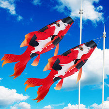 Realistic Fish Windsock Red Fish Windsock Red Koi Fish Outdoor Decor Windsock Fl