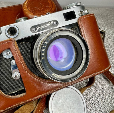 Vintage film camera Zorkiy 6 JUPITER-8 M39 Soviet lens 2/50mm Copy SONNAR