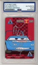 DISNEY CARS TRADING CARD PIXAR PISTON CUP SIGNED RICHARD PETTY PSA DNA COA AUTO