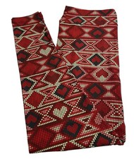 LuLaRoe Leggings TC2 Tall Curvy 2 Valentine HEART Aztec Love Holiday Fun Stripe