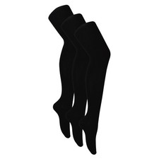 Womens Bamboo Tights by Sock Snob - 3 Multi Pack Black Opaque Tights