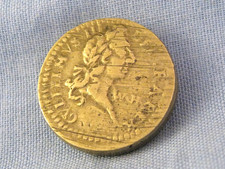 WILLIAM III PORTRAIT ANTIQUE 1 GUINEA COIN SIGNED WH CROWN SCALE WEIGHT 1600s