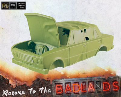 Wasteland Junked Car - Post-Apocalyptic - 28mm/32mm - EC3D Designs -