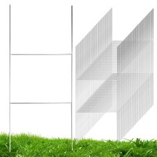 50 Pack Yard Sign Stakes Metal,20'' x 24'' Heavy Duty H Frame Yard Sign Stand...