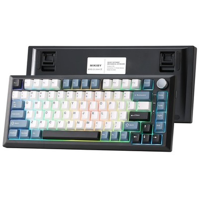 Y75 Gasket Wireless Mechanical Keyboard,75% Hot-Swappable with Knob, Tri-Mode...