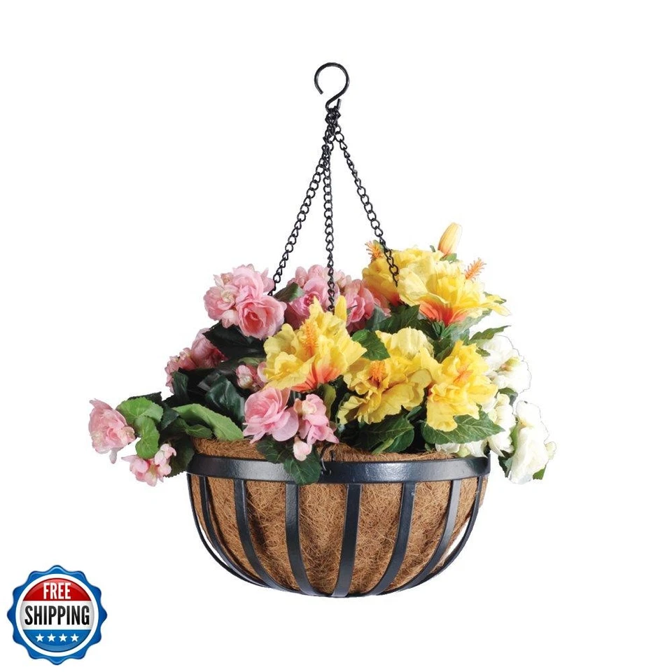 Cesta colgante de coco Arcadia Garden Products 1592 serie Solstice 16 pulgadas Foto 2 de 4