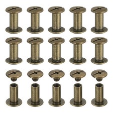 Chicago Screw, 60 Set M5 x 12mm Metal Phillips Head Screw Rivets, Bronze Tone