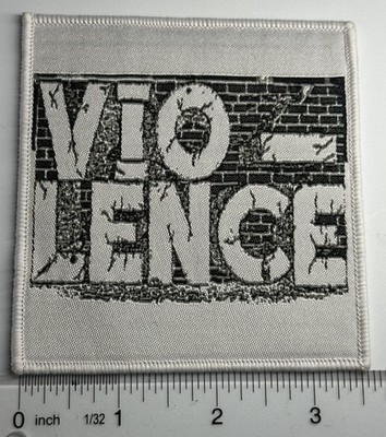 Vio-lance White Border Woven Patch