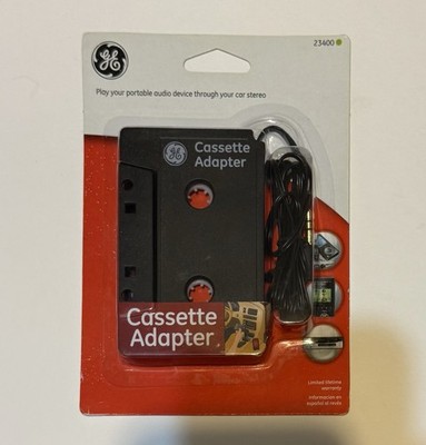 Cassette Adapter, Aux, GE 23400, Car Stereo Converter, NEW Sealed