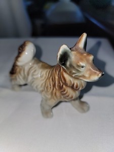 Vintage made in  Japan Border Collie Porcelain Ceramic Figurine