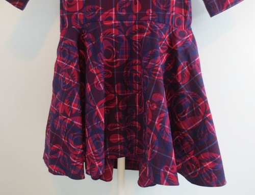 Tea Collection Culzean Castle Ruffle Dress Girls Size 8 Plaid Floral Holiday - Picture 3 of 5