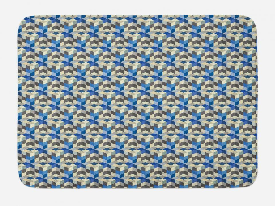 Vintage Abstract Bath Mat Bathroom Decor Plush Non-Slip Mat 29.5