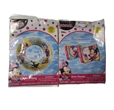 Minnie Mouse Swim Pool Ring & Arm Floats New Pool Toys Bestway Disney Princess