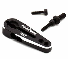 Power Hobby 25T Aluminum Clamping Servo Horn Black