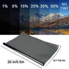 20" x 20FT Uncut Car Window Tint Film Roll 1-50% VLT for Car Home Office Glass